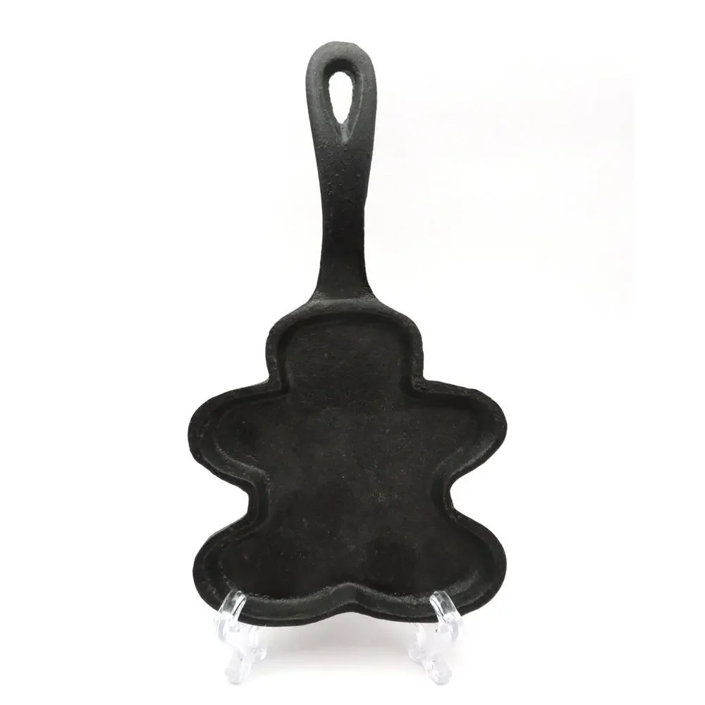 Cast Iron Gingerbread Man Mini Skillet Cookie Pancake Mold Christmas Baking